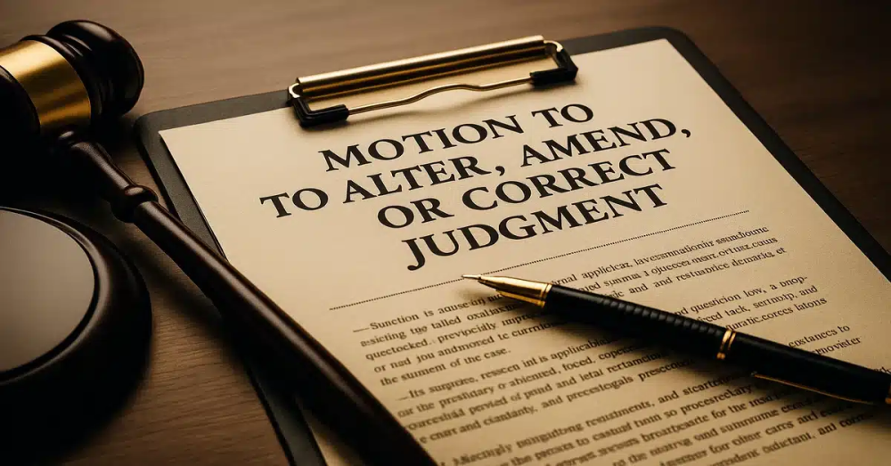 Motion to Amend Judgment: Correcting Mistakes Post-Verdict