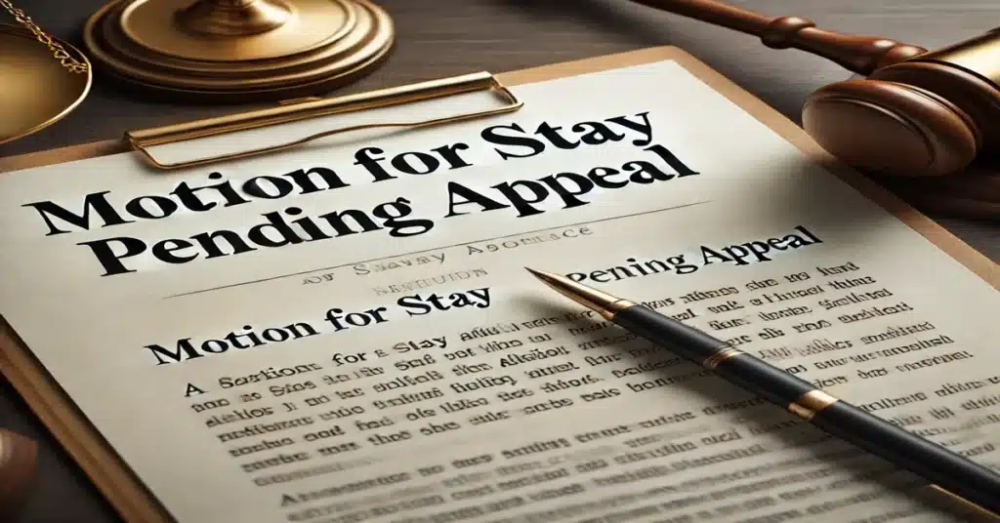 Motion to Stay Judgment Pending Appeal: Strategy and Impact