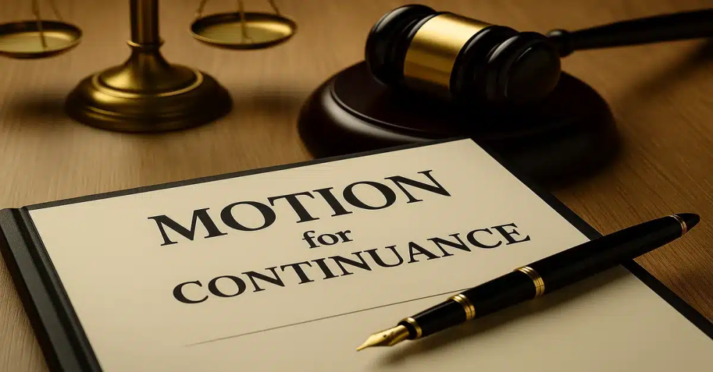 Motion for Continuance: When and How Courts Allow Delays